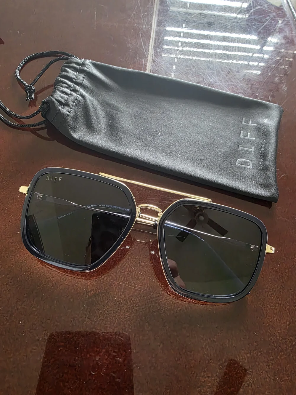 Diffey Jordan Polarized Sunglasses in Blue and Gold
